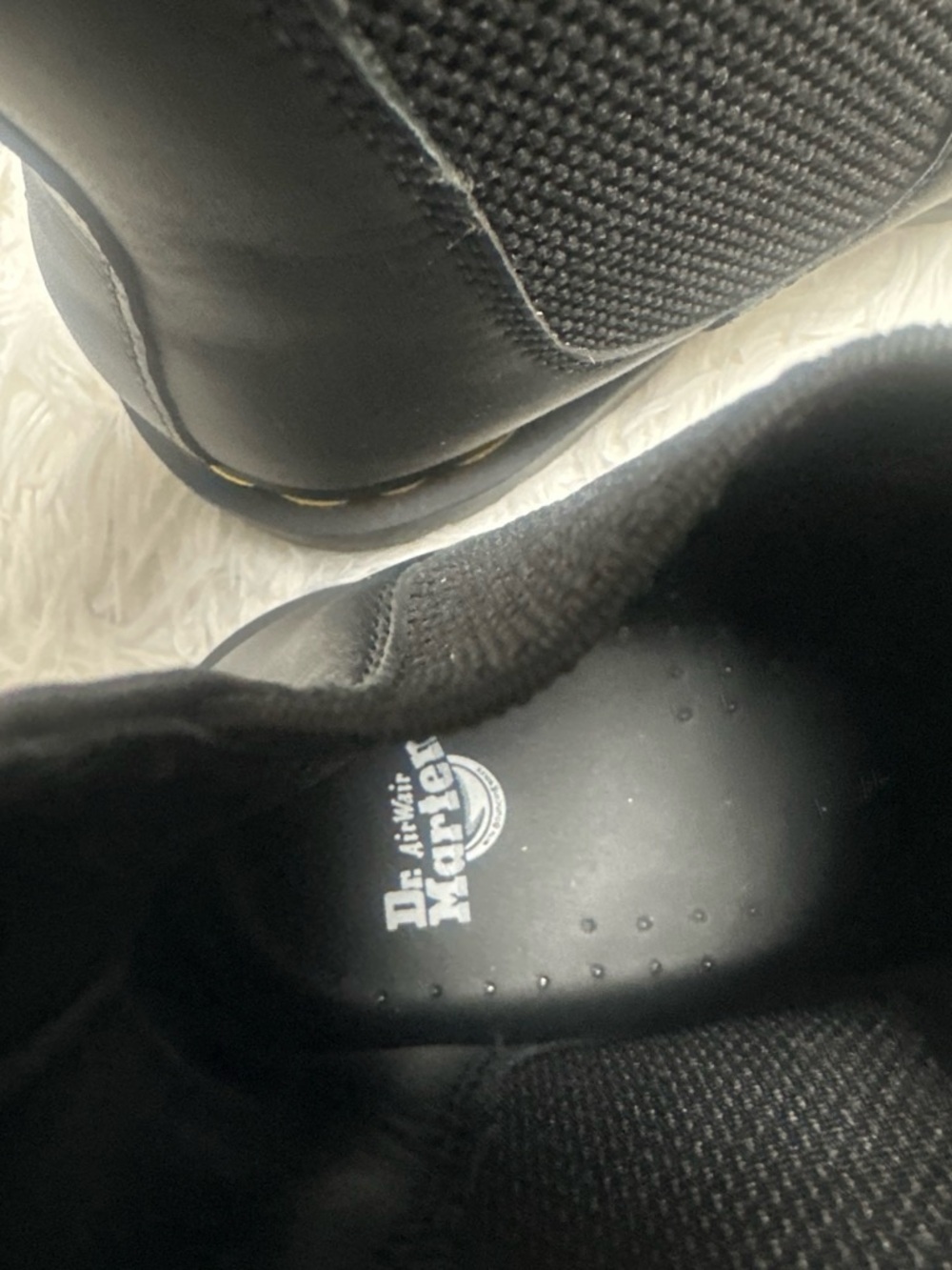 Dr. Martens Black Leather Chelsea Boots with Yellow Welt Stitching - Picture 2 of 4
